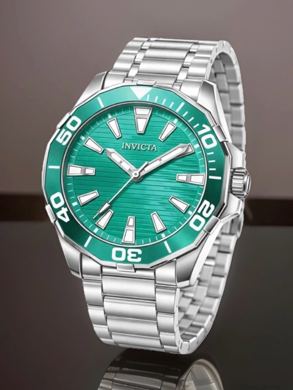 Invicta Meridian 46MM Diver Watch Blue Dial, Silver Stainless Steel- Brand New